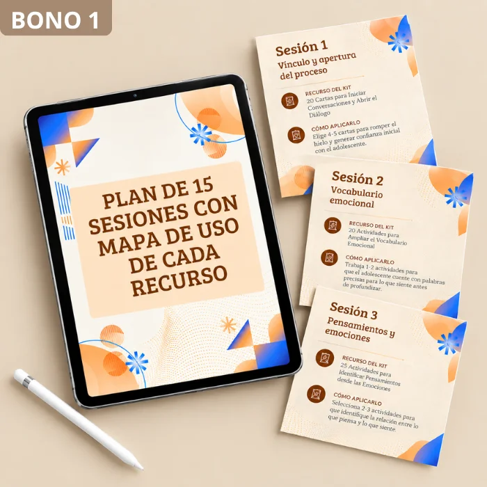 Plan de 15 Sesiones con Mapa de Uso de Cada Recurso